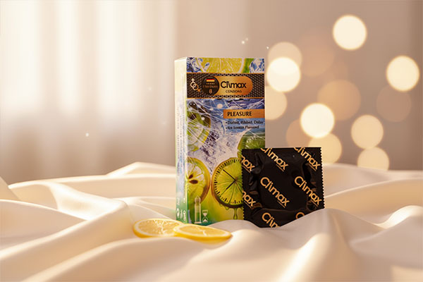کاندوم خاردار شیاردار تاخیری کلایمکس مدل Pleasure بسته 12 عددی