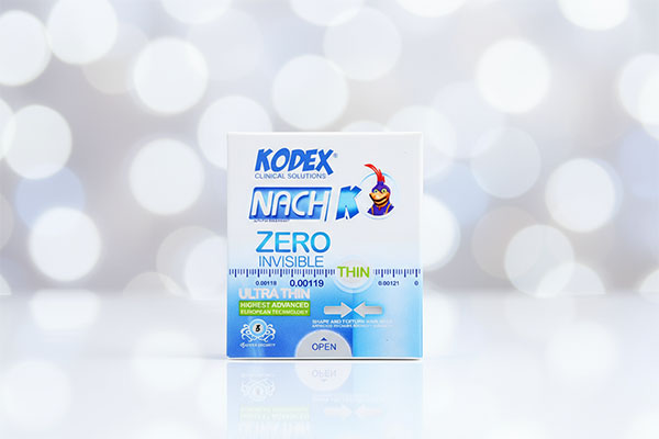 بسته‌بندی کاندوم فوق نازک زیرو کدکس 3 عددی