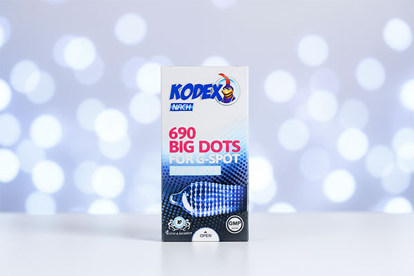 بسته‌بندی کاندوم خاردار بیگ داتس کدکس 10 عددی