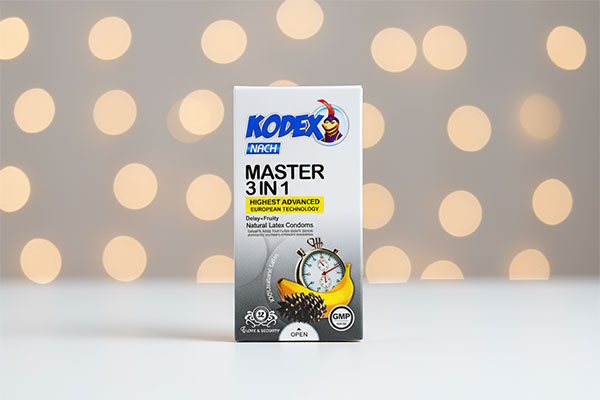 بسته‌بندی کاندوم مستر 3 در 1 کدکس 12 عددی