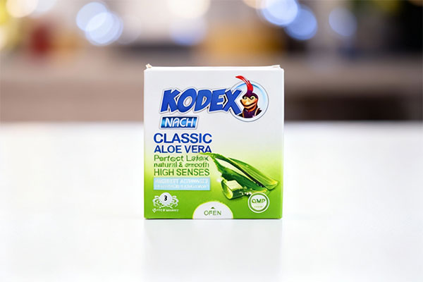 بسته‌بندی کاندوم کلاسیک آلوئه ورا کدکس 3 عددی