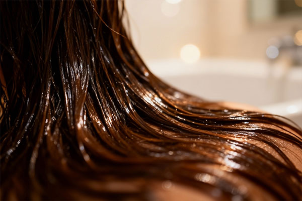 موهای درخشان پس از استفاده از شامپو آرگان اسکالپیا