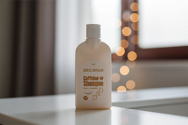 شامپو کافئین دئودراگ خانم ها روی پیشخوان حمام