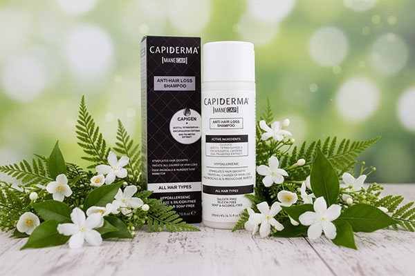 شامپو ضد ریزش مین کپ کپیدرما با عناصر طبیعی