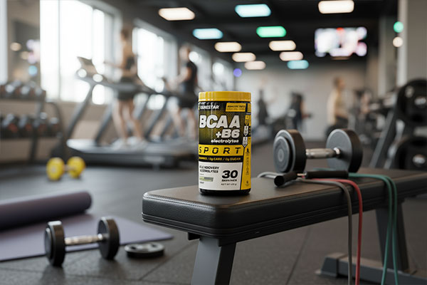پودر BCAA+B6 ژن استار در محیط ورزشی