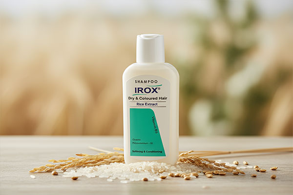شامپو ایروکس سبوس برنج با ترکیبات طبیعی