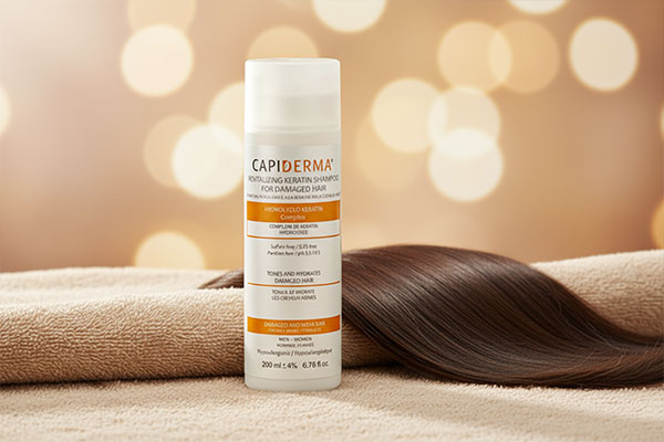 شامپو کراتینه کپیدرما برای نرمی و درخشندگی مو