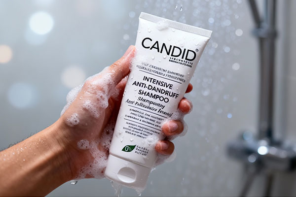 استفاده از شامپو ضد شوره موی چرب کاندید در حمام