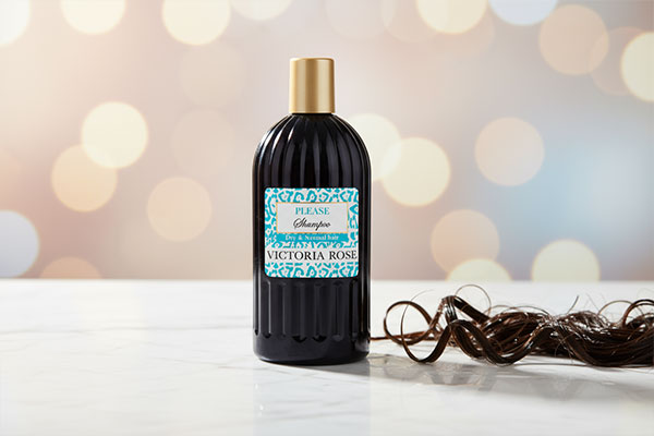 شامپو موهای خشک ویکتوریا رز کنار موهای خیس