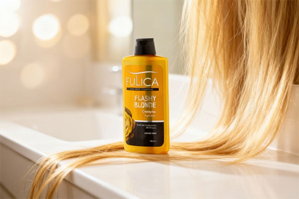 شامپو تثبیت کننده رنگ زرد فولیکا برای موهای بلوند
