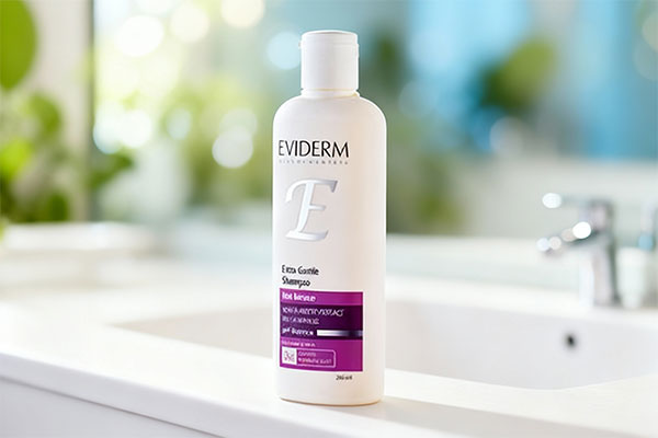 شامپو تقویت کننده اویدرم روی پیشخوان حمام