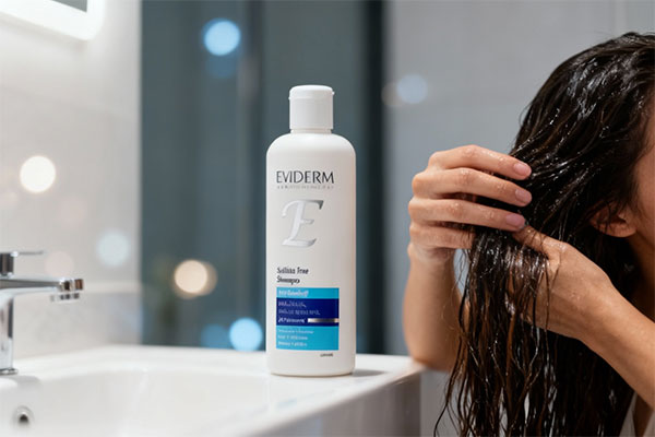 استفاده از شامپو ضد شوره بدون سولفات اویدرم برای رفع شوره سر