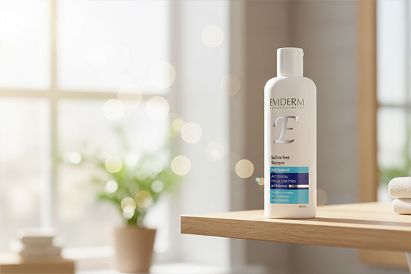 شامپو ضد شوره فاقد سولفات اویدرم مناسب برای انواع مو