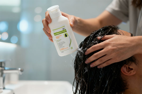 استفاده از شامپو ضد شوره موهای چرب سبوفارما مای