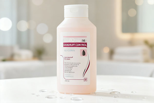 شامپو ضد شوره موهای خشک اگزوفارما مای با قطرات آب