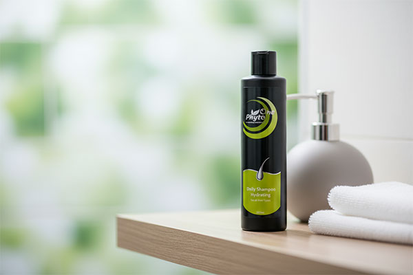 شامپو آبرسان فیتو وان روزانه روی قفسه حمام