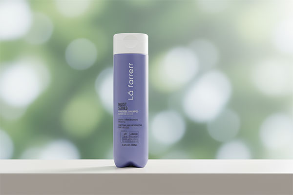 شامپو موهای خشک ماینوکسی لافارر روی قفسه حمام