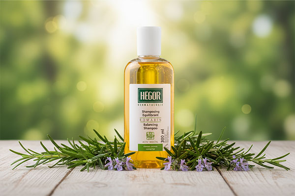 شامپو رزماری هگور با برگهای تازه رزماری