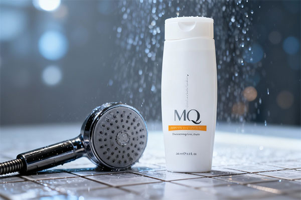 شامپو استحکامبخش مو ام کیو در محیط حمام