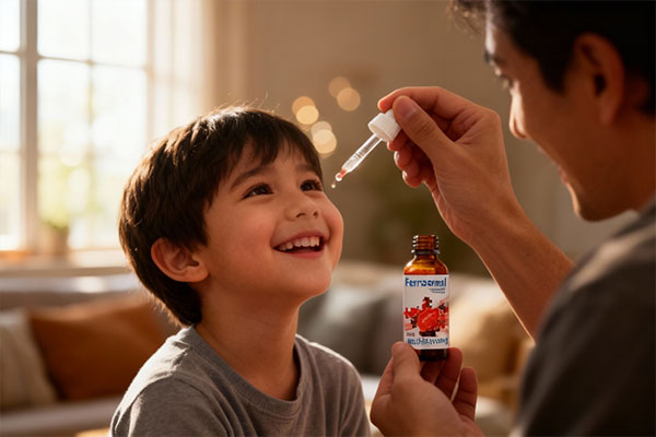 نحوه مصرف قطره آهن فروزومال 7 برای کودکان