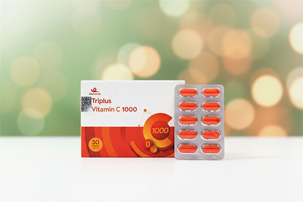 تصویر قرص تری پلاس ویتامین سی 1000 ویتامین لایف برای تقویت سیستم ایمنی