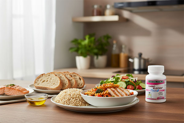 کپسول کربو بلاکر نچرال ورلد کنار وعده غذایی پر کربوهیدرات