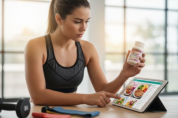 کپسول کربو بلاکر نچرال ورلد در دست فرد ورزشکار