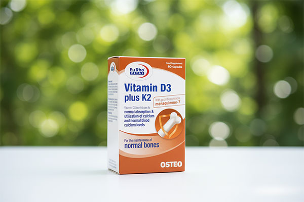 کپسول ویتامین D3 پلاس K2 یوروویتال برای سلامت استخوانها