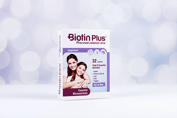 کپسول بیوتین پلاس فارمد سلامت سینا برای سلامت پوست و مو