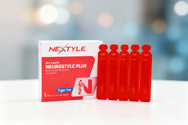 ویال نورواستایل پلاس نکستایل روی سطح سفید