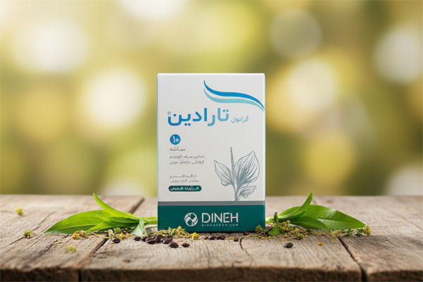 بسته‌بندی گرانول تارادین دینه با ترکیبات گیاهی