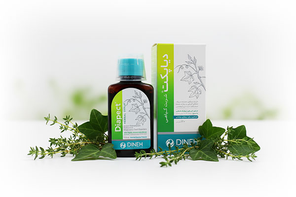 شربت دیاپکت دینه با گیاهان دارویی آویشن و پیچک