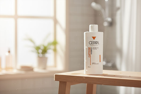 بطری شامپو تقویت‌کننده کافئین سریتا