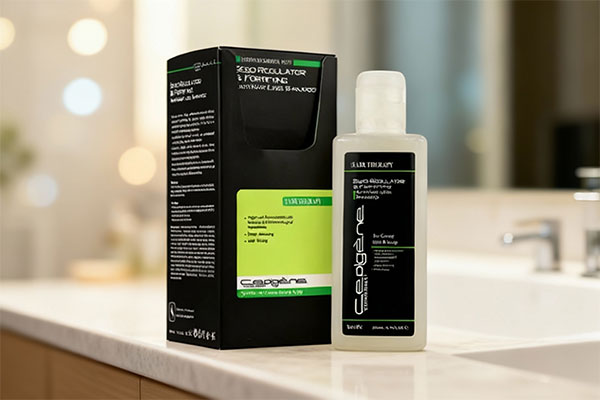 شامپو تقویت کننده موهای چرب سپیژن روی پیشخوان حمام