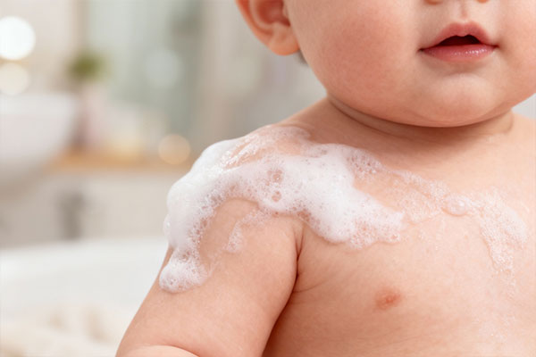 پوست نرم نوزاد با فوم ملایم شامپو فوم نوزاد بیبی فرست