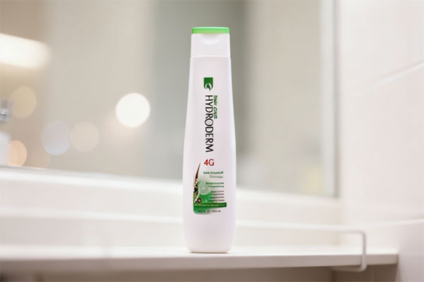 شامپو ضد شوره 4G هیدرودرم روی قفسه حمام