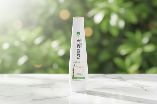 شامپو حجم دهنده هیدرودرم با ترکیبات کلاژن و کراتین