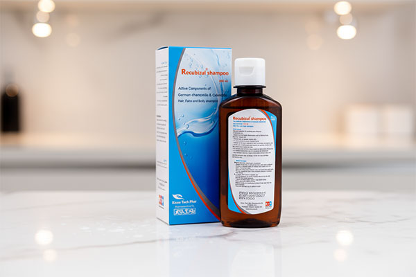 شامپو رکوبیزول نوتک فار روی پیشخوان حمام