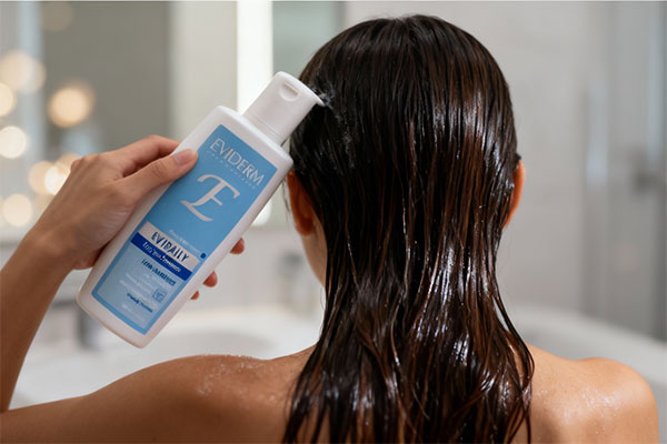 شستشوی مو با شامپو اوی دیلی اویدرم