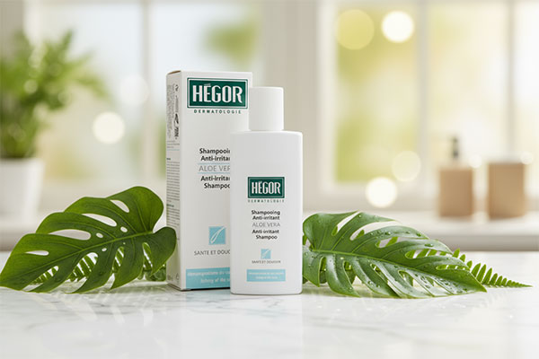 شامپو تسکین دهنده آلوئه ورا هگور برای پوست سر حساس