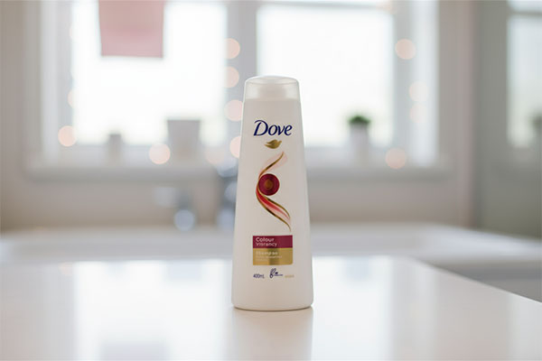 شامپو موهای رنگ شده داو 400 میلی لیتری در حمام