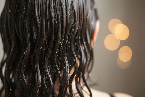 موهای براق و ترمیمشده پس از استفاده از شامپو داو برای موهای آسیب دیده