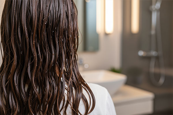 موهای درخشان پس از استفاده از شامپو هیدراکلین فیس دوکس