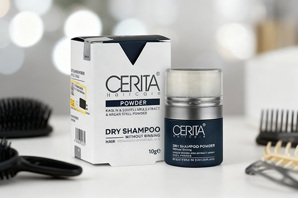 شامپو پودری سریتا با بسته‌بندی کاربردی