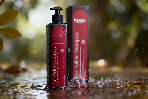 شامپو فری سولفات موهای خشک ناک با نمایی از آبرسانی
