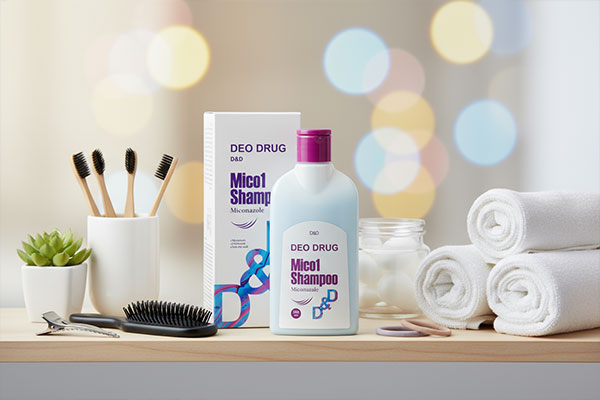 شامپو میکونازول دئودراگ در کنار محصولات مراقبت از مو