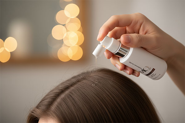 نحوه استفاده از سرم ضد ریزش مو ام کیو