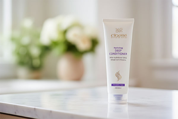 نرم کننده عمیق مو سینره روی میز حمام