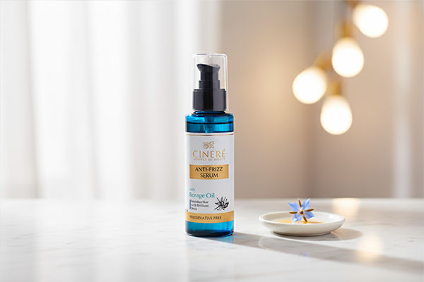 Hair serum bottle for anti-frizz care