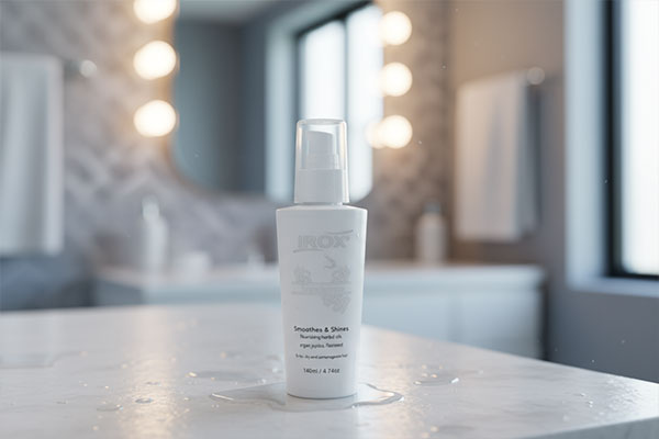 استفاده از سرم مو فریز ریلیز ایروکس روی ساقه مو